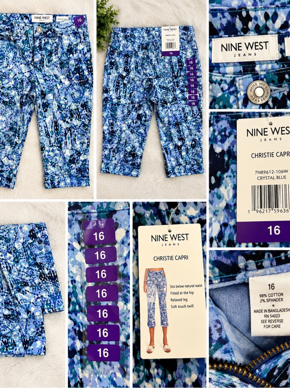 Nine West Kids Christie Capri in Crystal Blue Multi-Print